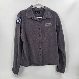The Vermont Flannel Co Rhinegeist Brewery Classic Women's Shirt XL‎ Charcoal L/S